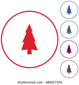  Fir Trees forest flat icon 