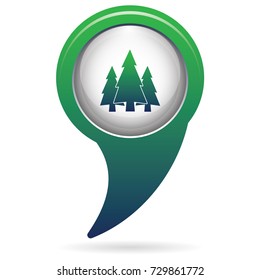 Fir Trees forest flat icon  
