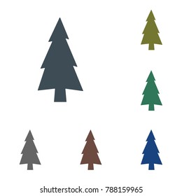  Fir Trees forest flat icon 