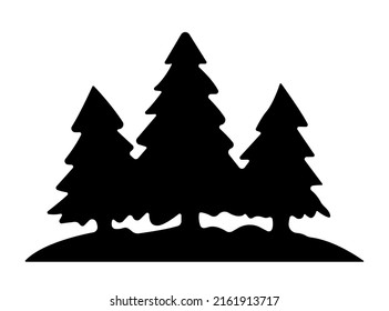 Tannenbaume Silhouette, Forest-Vektorgrafik