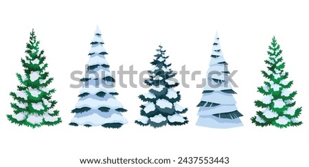 Similar – Image, Stock Photo Snow on pine trees Berlin