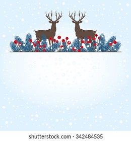 Fir Twig Decoration with Deers