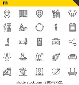 Tanne Vektorgrafiksymbole gesetzt. Medaille, Leiter und rechtliche Symbole. Dünne Linienführung. Modern gestaltete grafische Elemente, einfache Strich-Symbole, Stockillustration