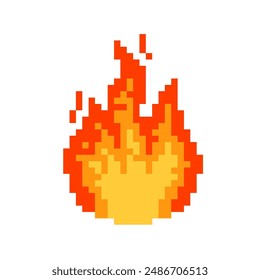 Feuer 8 Bit. Pixelstil auslösen