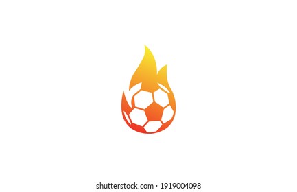 Fire Abstract With Ball Logo Design Vector Icon Symbol Illustration