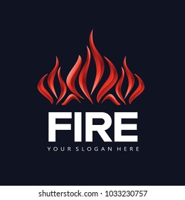 Fire abstract classic logo ornament