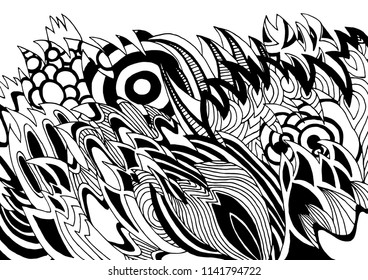 fire abstract hand drawing sketch art design