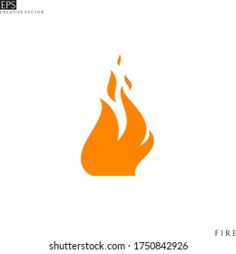 Fire. Abstract icon. Vector illustration