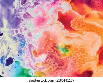 Fire Abstract Pattern. Fluid Acrylic Splash. Acrylic Ink Marble. Orange Holi Paint. Fluid Gradient Watercolor. Liquid Splash Sun Fire. Alcohol Ink Red Fire. Hot Vector Template. Abstract Fire Space