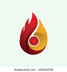 FIRE Abstract Polygon Shape Gradient Logo Design CIRCLE PICTURE