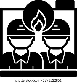 Fire Academy Glyph Icon Vector Design
