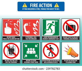 Fire action emergency procedure (evacuation procedure)