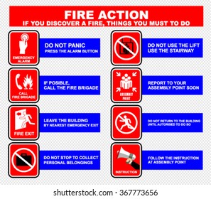 Fire Action, Sign