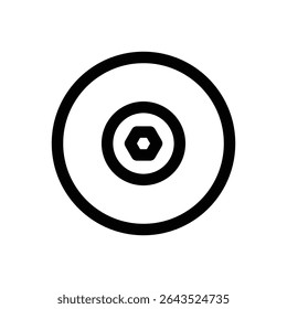 Fire alarm bell. Editable stroke vector icon.