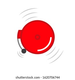 Fire alarm bell icon. Clipart image isolated on white background