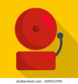 Fire Alarm Bell Icon. Flat Illustration Of Fire Alarm Bell Vector Icon For Web