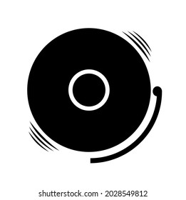 Fire Alarm Black Icon ,Vector Illustration, Isolate On White Background Label. EPS10