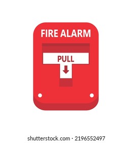 Fire alarm button. A fire alarm alerts people to evacuate the building.