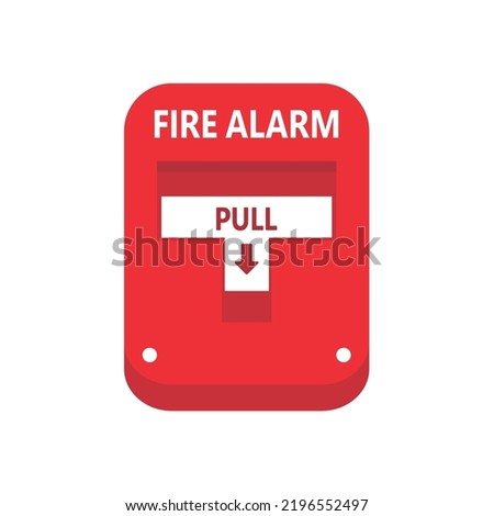 Fire alarm button. A fire alarm alerts people to evacuate the building.