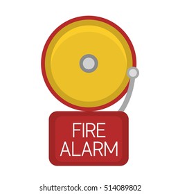 Fire alarm button vector icon and fire button red emergency sign