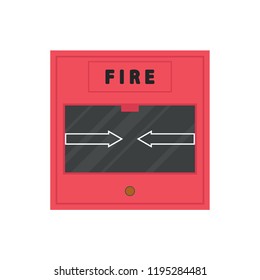 Fire alarm button vector. fire alarm button on white background.