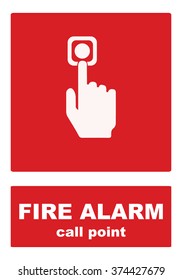 Fire alarm call point.
