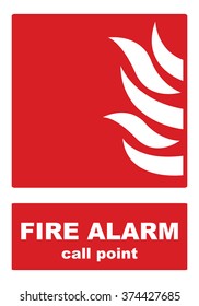 Fire alarm call point.