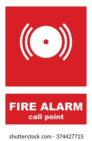 Fire alarm call point.