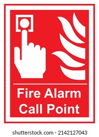 Fire alarm call point design vector illustration