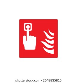 fire alarm call point icon symbol sign vector