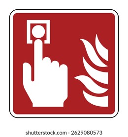 Fire Alarm Call Point Safety Sign for Fire Protection – High Quality Vectorial Image