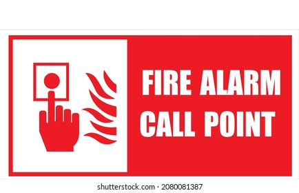 fire alarm call point Sign vector Design 