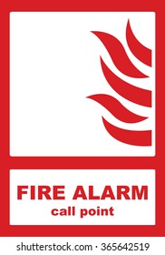 Fire alarm call point sign