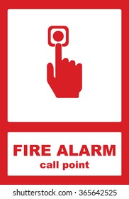 Fire alarm call point sign