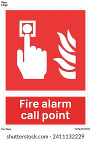 Fire alarm call point signs symbols standard iso 7010