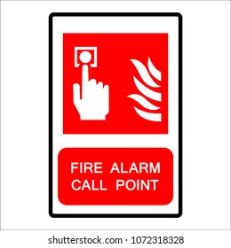 Fire Alarm Call Point Symbol Sign Stock Vector (Royalty Free) 1072318328