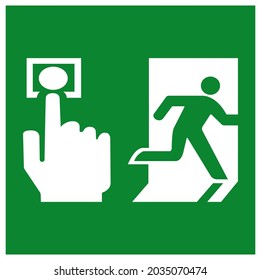 Fire Alarm Call Point Symbol Sign, Vector Illustration, Isolate On White Background Label. EPS10