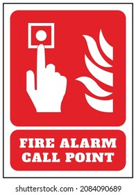 Fire Alarm Call Point Symbol Isolated Stock Vector (Royalty Free ...