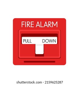 Fire alarm cartoon vector. Fire alarm system. Fire equipment. Vector illustration in flat style. Fire drill station icon