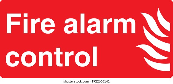 Cartón rojo de control de alarma contra incendios