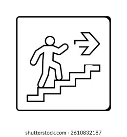 fire alarm emergency line icon vector. fire alarm emergency sign. isolated contour symbol black illustration