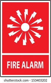 Fire alarm emergency signs and symbols.Vector illustration