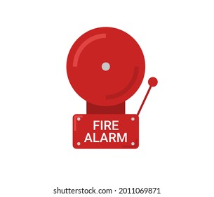 Fire alarm emergency vector icon. Fire alert danger symbol