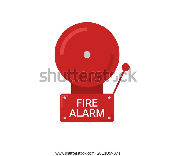 Fire alarm emergency vector icon. Fire alert\
danger symbol