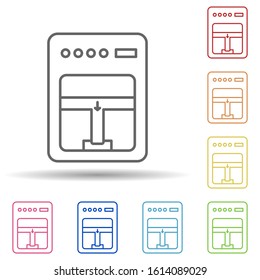 Fire alarm, firefighter in multi color style icon. Simple thin line, outline vector of firefighter icons for ui and ux, website or mobile application