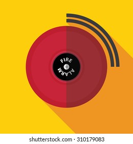 Fire alarm flat icon