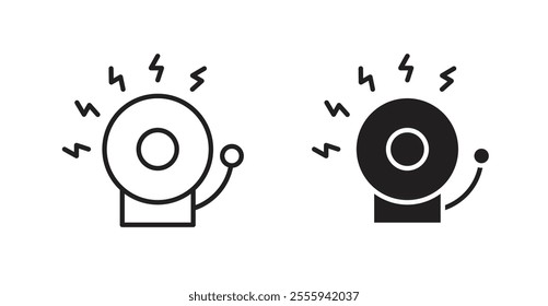 Fire alarm flat simple vector symbols illustration.
