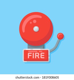 Fire alarm in flat style. Vector illustration.