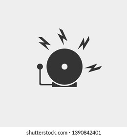 Fire alarm flat vector icon