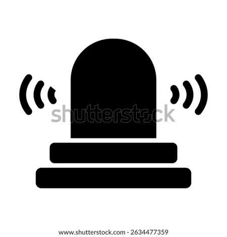 Fire alarm Glyph Icon Design For Personal And Commercial Use